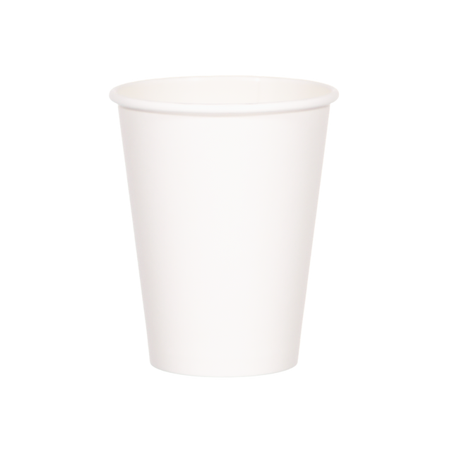 Single Walled Aqueous Hot Cup - White