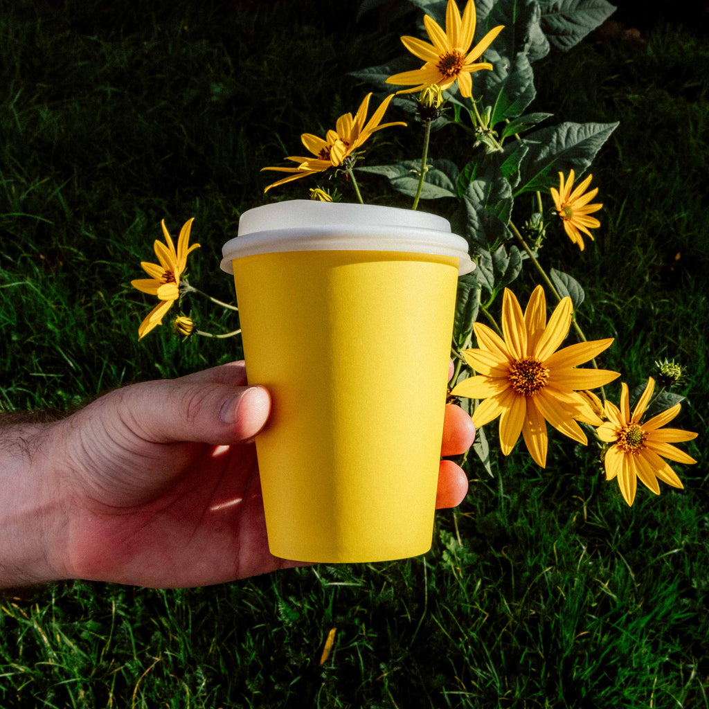 Single Walled Hot Cup - Hello Yellow