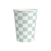 Single Walled Hot Cup - Checkered Sage