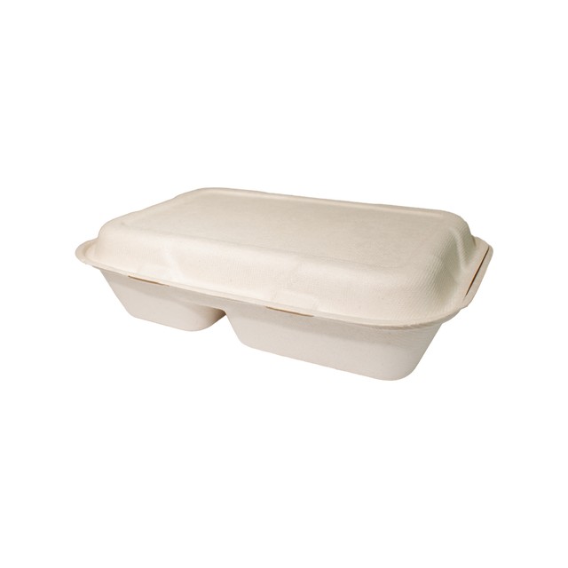 Bagasse - Two Compartment Clam