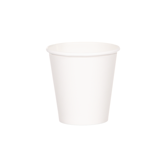 Single Walled Aqueous Hot Cup - White