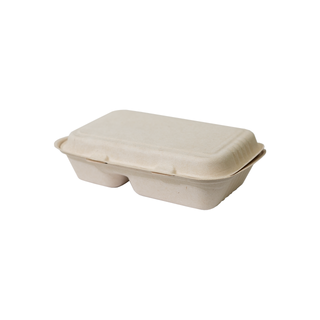 Bagasse - Two Compartment Clam