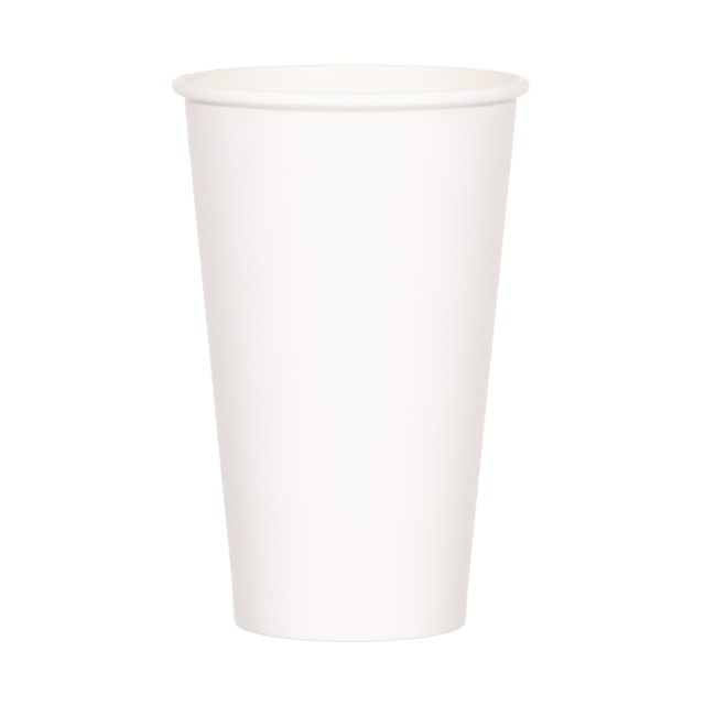 Single Walled Hot Cup - White
